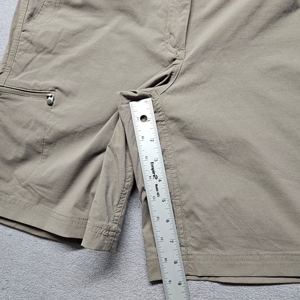 LL Bean Vista Camp Shorts Womens 12R Tan Stretch Cargo Pocket Hiking Outdoor - Picture 4 of 11